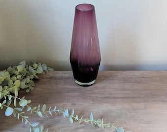 Vintage Purple Vase - Large Glass Amethyst Home Decor