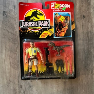 Jurassic Park Toy Robert Muldoon Sealed 1993 Original Movie Action Figure, Vintage Kenner Gift, Bazooka T-Rex hatchling JP Action Figures