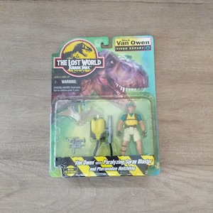 Jurassic Park Toys / The Lost World Movie New in Box Jurassic Park Action Figure / Nick Van Own / Vintage Toys Site B 1990s / Gifts for Him