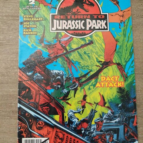 Vintage Comic Books Set of 5 Return to Jurassic Park Topps Comics, Birthday Gift ideas for boys, Jurassic Park Christmas Gifts for shops Him