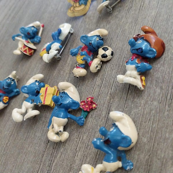 Pick any pin! The Smurfs, Vintage Smurf Pins, Rare Smurfette Pin Collectibles, Smurf brooches decor, Smurf lover gift, gifts under 10