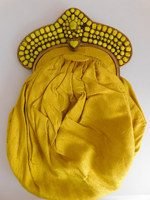 Czech, Chartreuse, Antique Purse