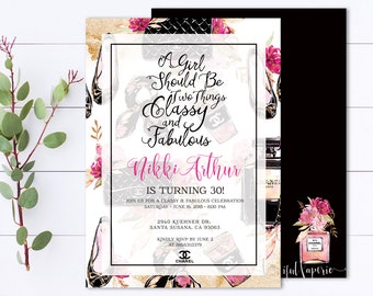 Chanel invitations | Etsy