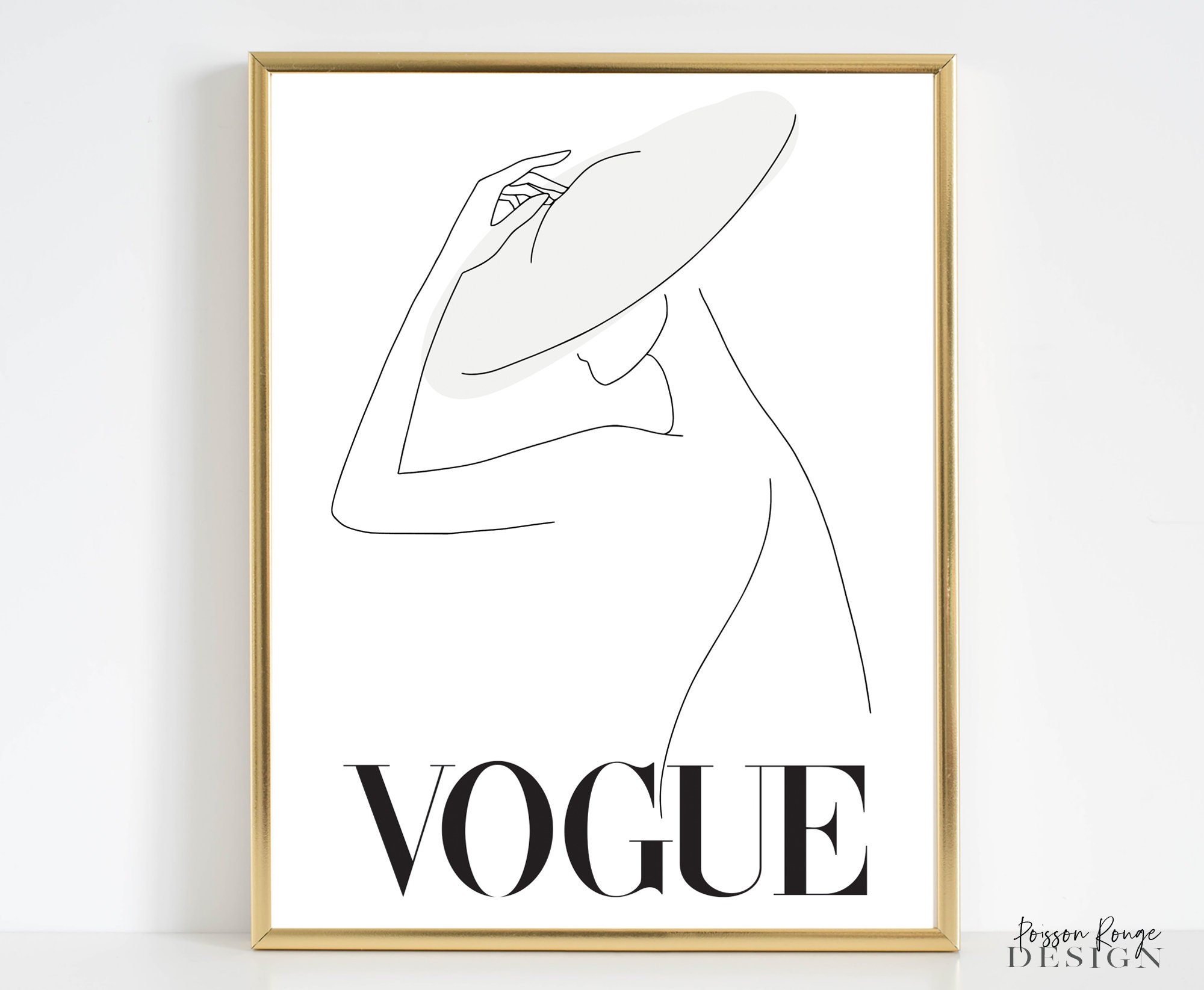 Fashion Print, Vogue Cover Wall Art, Vogue Wall Art, Female Body Line Art Fashion Print, Female Line Art, Modern Art, Designer Digital Art