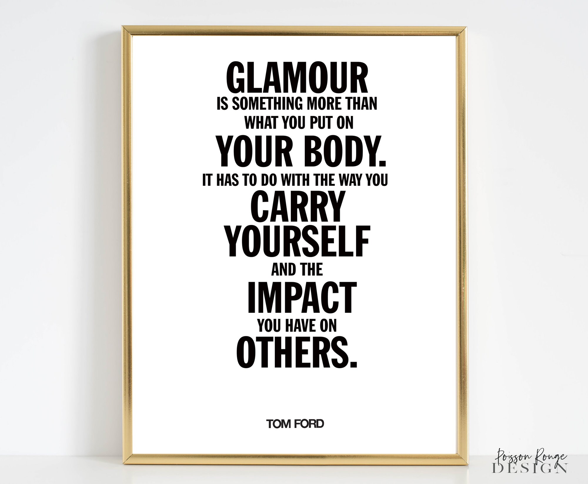 Tom Ford Fashion Quote Tom Ford Quote Wall Art Glamour Quote Etsy Sweden