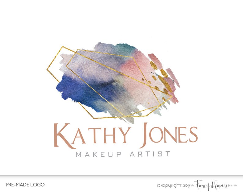 Makeup Studio Logo Premade Makeup Logo Design Makeup Artist Etsy