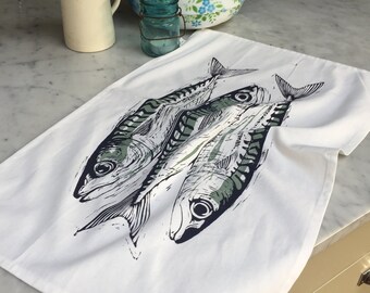 Mackerel Tea Towel