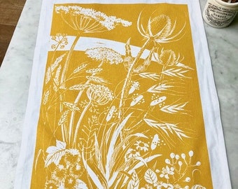 Downland Hedgerow Tea Towel