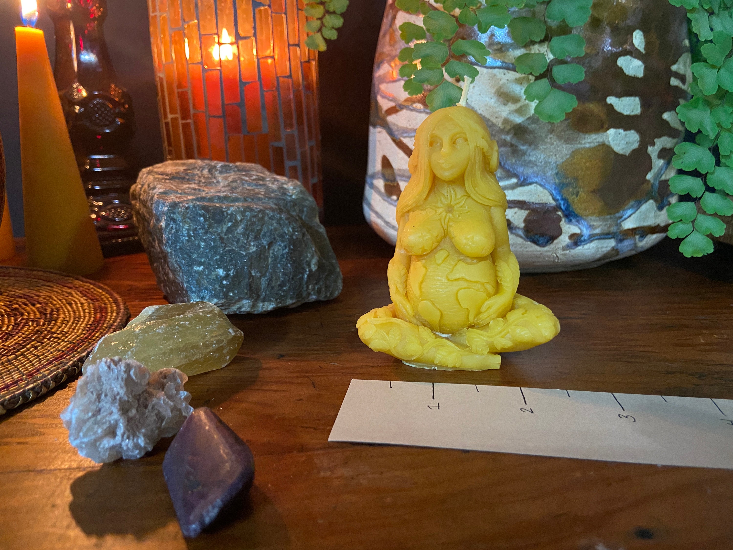 Beeswax Mother Earth Candle Mother Earth Nontoxic Candle Etsy