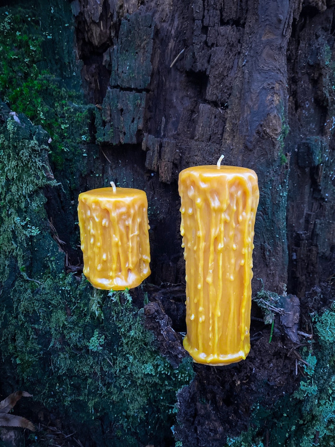 Beeswax Drip Candle Pillar Candle Beeswax Pillar Dripping Candle Ecofriendly Earth Friendly Etsy