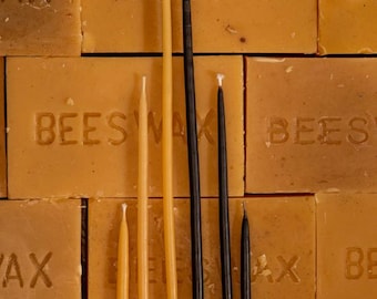 Velas de cera de abejas para cumpleaños / Velas de meditación / Velas pequeñas de cera de abejas / Velas rituales / Velas no tóxicas /