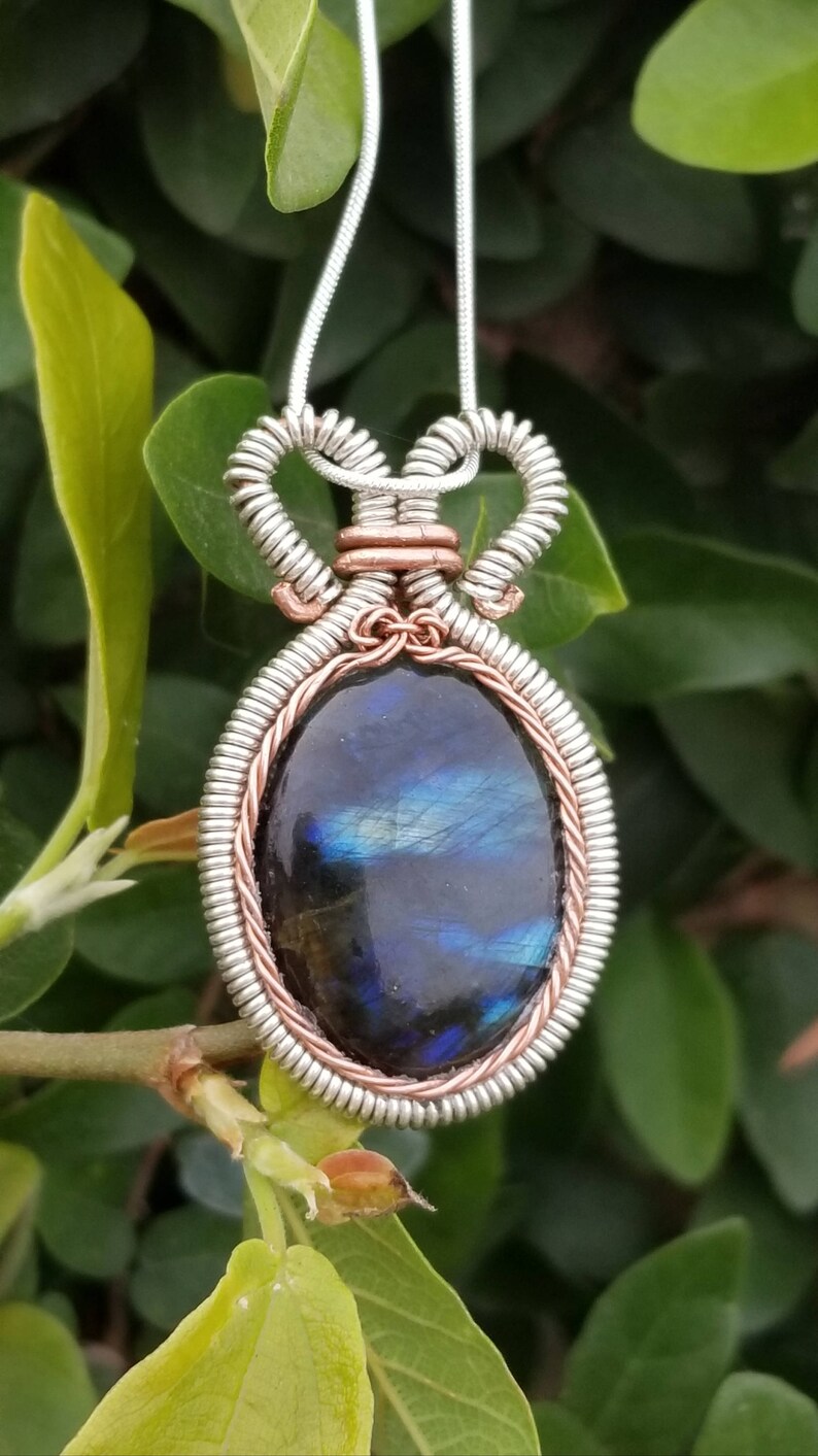 Auspicious Aries in Labradorite Copper and Silver