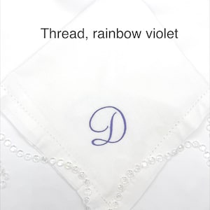 Monogrammed Dinner Napkins, Embroidered, White or Beige (Natural), Linen/Cotton Blend, Hemstitch, Comes 1/4/6/12 image 12