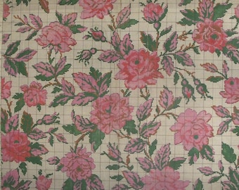 antique rose textile design