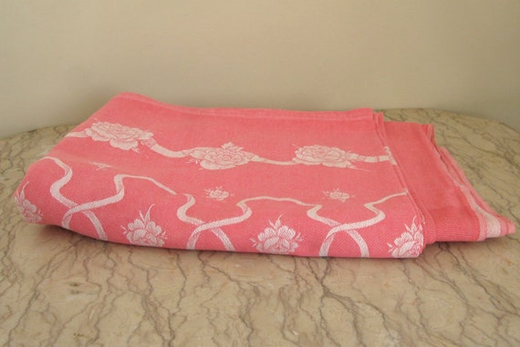 Vintage 1950 S French Damask Tablecloth Etsy