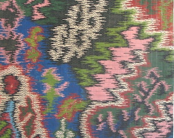 antique textile design - ikat pattern