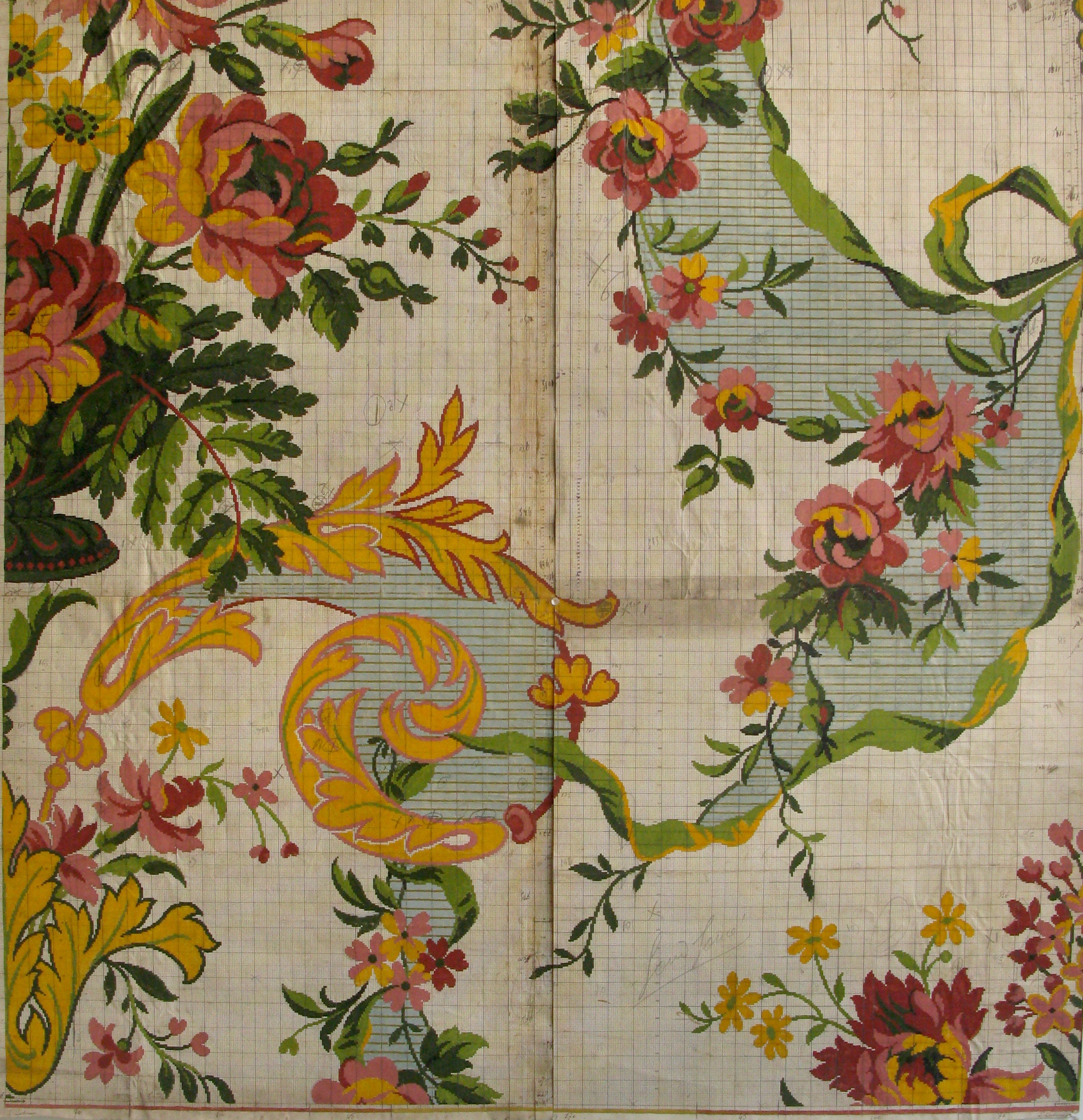19th C. French Textile Design - Etsy