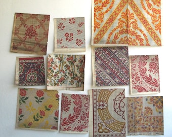 Group of 11 antique textile designs (C)