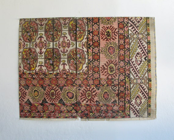 19th c. hand-painted textile design