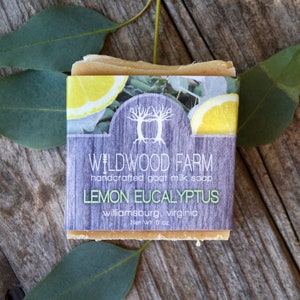 Lemon Eucalyptus Goat Milk Soap - Handcrafted Natural Soap
