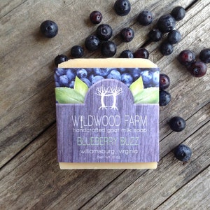 Blueberry Buzz Goat Milk Soap - Handcrafted Natural Soap