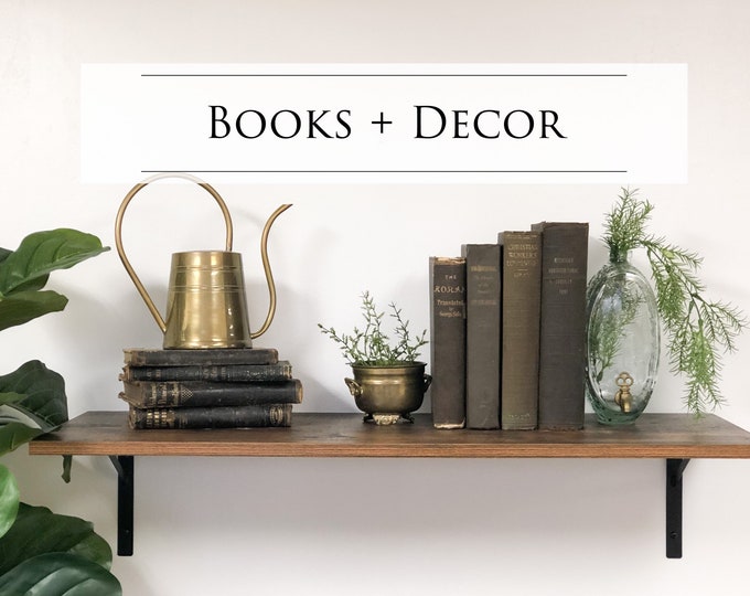 Curated Vintage Shelf Decor Set Decorative Books / Modern Etsy