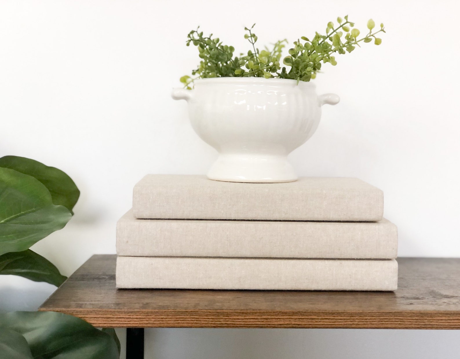 Books for Shelf Decor and White Vase / Shelf Decor Combo Set Etsy