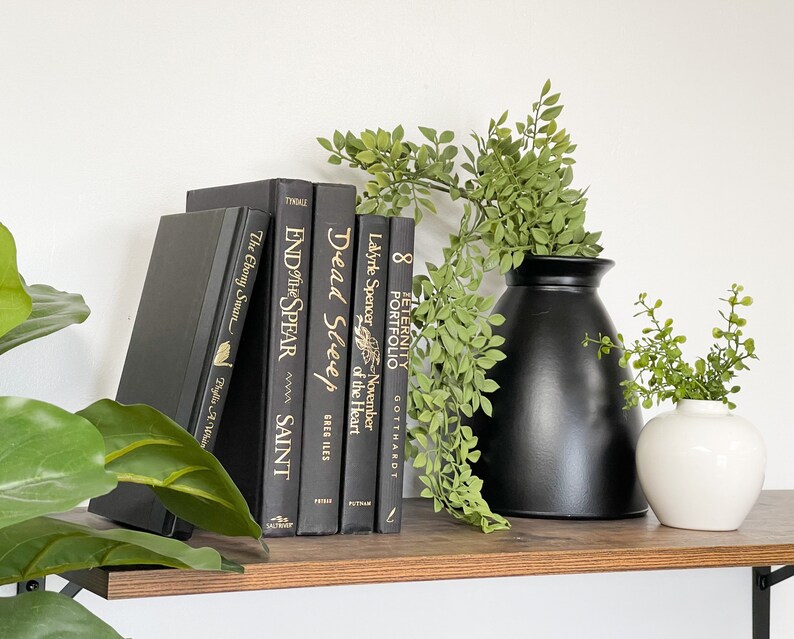 Black and White Shelf Decor Decorative Books Book Display Etsy
