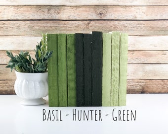 Green Books for Shelf Decor