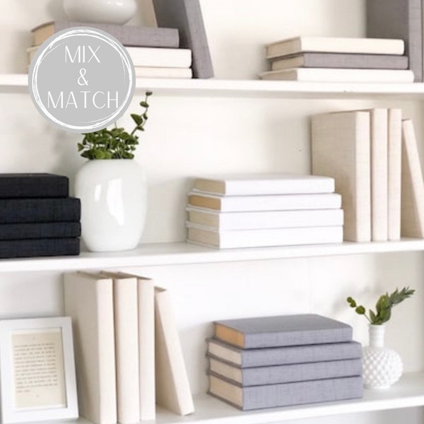 White Decorative Books Etsy