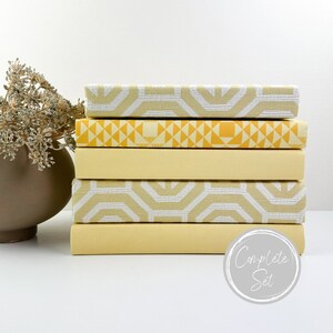 Decorative Books for Decorating Bookshelves, Living Room Decor, Yellow Book Bundle