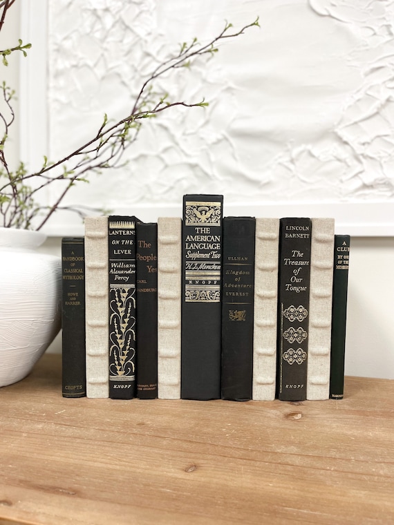 Decorative Book Set Books for Decor Statement Books Entryway Table Decor Fashion  Books Books for Decor Customizable Books Mantle Decor 