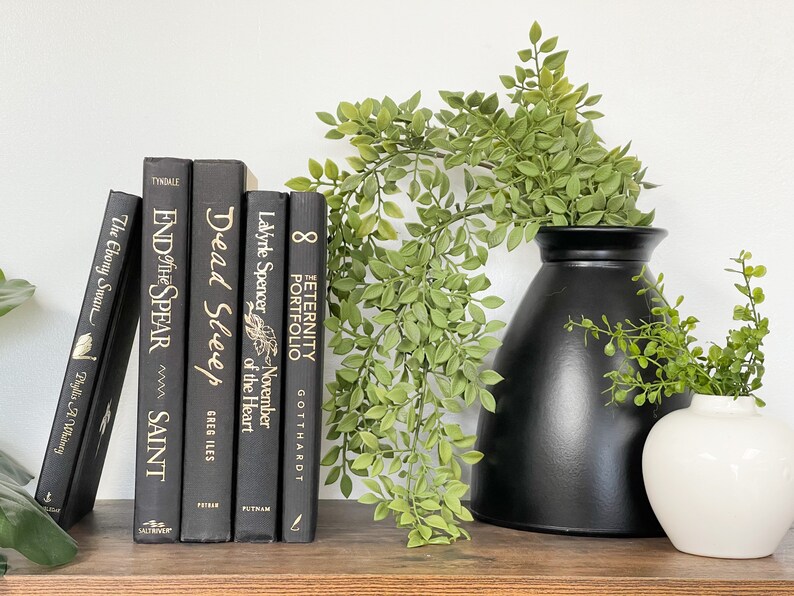 Black and White Shelf Decor Decorative Books Book Display Etsy