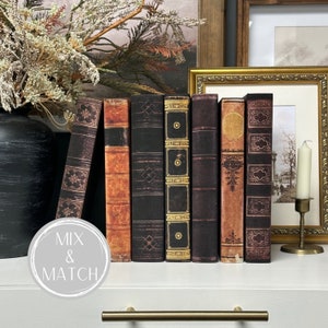 Vintage Inspired Wrapped Books, Fabric Covered Books, Mix and Match Book Set