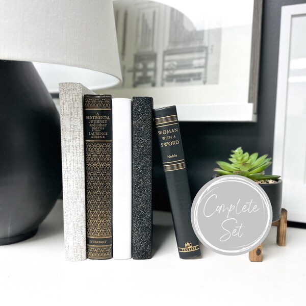 White Decorative Books Etsy