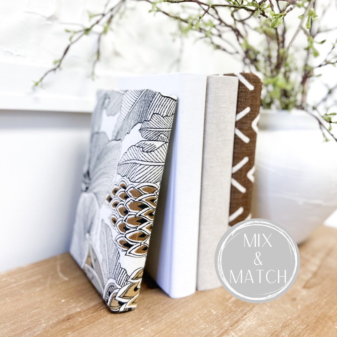 Brown Decorative Books for Shelf Decor Modern Shelf Decor Etsy