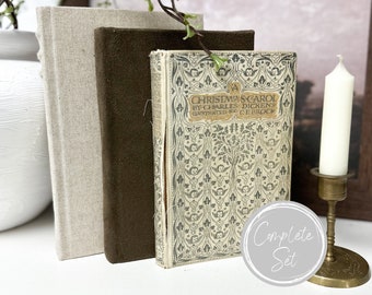 Vintage Charles Dickens Book Set, Books for Home Decor, Living Room Decor