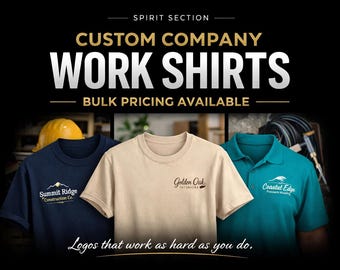 Camisetas personalizadas para empresas (pedido al por mayor) / Camisetas con logotipo comercial / Ropa de trabajo de marca / Estampado en el pecho izquierdo y espalda completa / Camisetas para contratistas