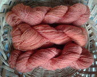 Hand spun Hand dyed Romney Wool Yarn