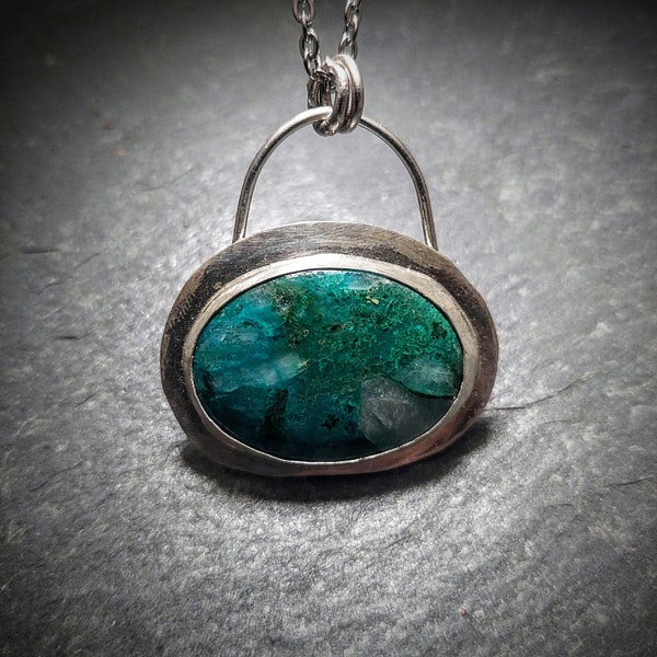 Gem Silica in Sterling and Fine Silver Pendant Necklace