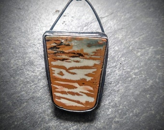 Handmade Oregon Picture Jasper Pendant Necklace