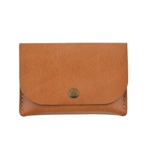 Cartera a presión personalizada, portatarjetas de bolsillo delantero, regalo de cumpleaños para él, estuche de tarjeta a presión pequeño, cartera minimalista, monedero de cuero