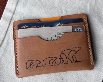 Slim Leather Card Holder, Minimalist Wallet for Men, Front Pocket Wallet, Credit Card Case, Credit Card Holder, Mini Wallet