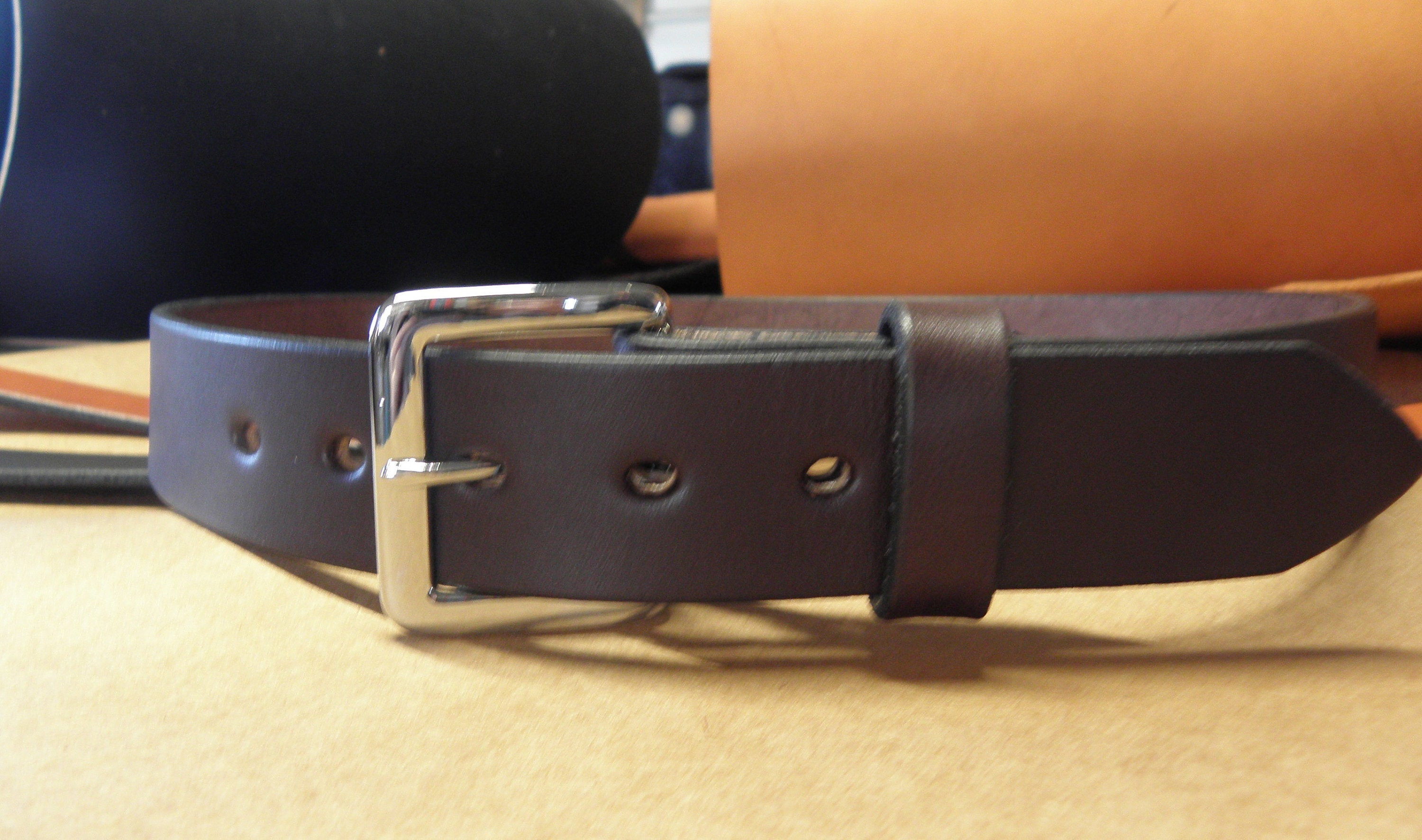 Traditional Buckle Handmade Leather Belt 100% Full Grain | Etsy