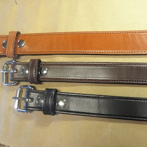 Stitched Handmade Leather Belt, 100% Full Grain Leather, Non-Layered, English Bridle Leather, Leather Belt Men, Men Leather Belt