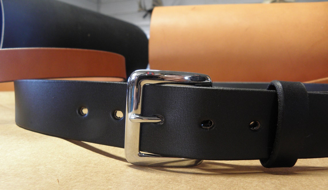 Traditional Buckle Handmade Leather Belt 100% Full Grain | Etsy