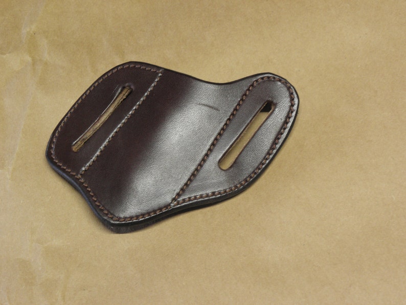 Leather Pocket Knife Holder 100 Full Grain Leather Belt Etsy