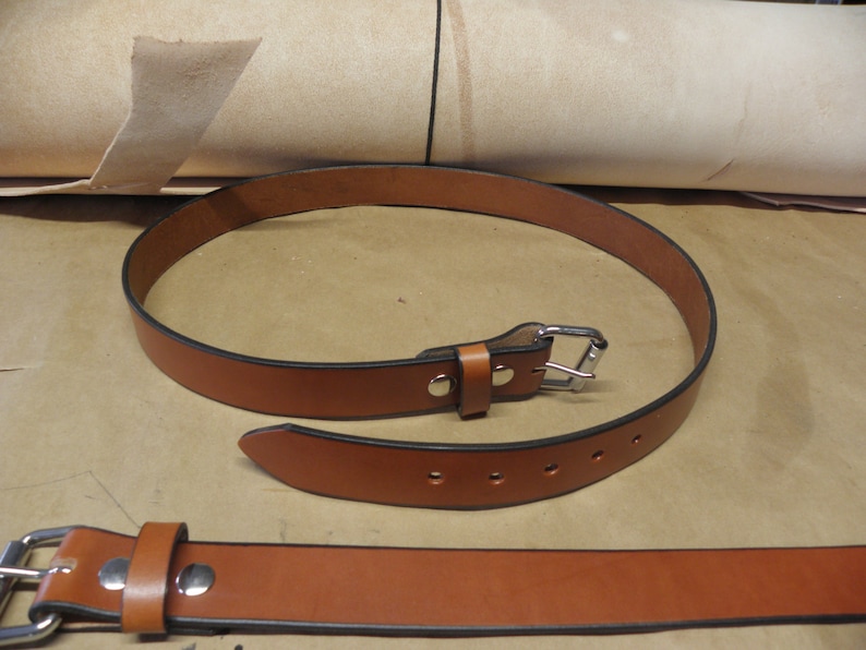 Handmade Leather Belt, 100% Full Grain Genuine Leather, Non-Layered, English Bridle Leather, Leather Belt Men, Mens Leather Belt image 6