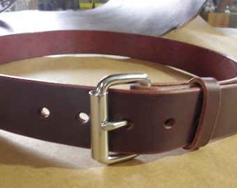 Burgundy Handmade Leather Belt, 100% Full Grain Genuine Leather, Non-Layered, Harness Leather, Leather Belt Men, Mens Leather Belt