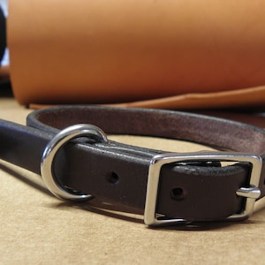 Handmade Leather Dog Collar, 100% Full Grain Genuine Leather, Non ...